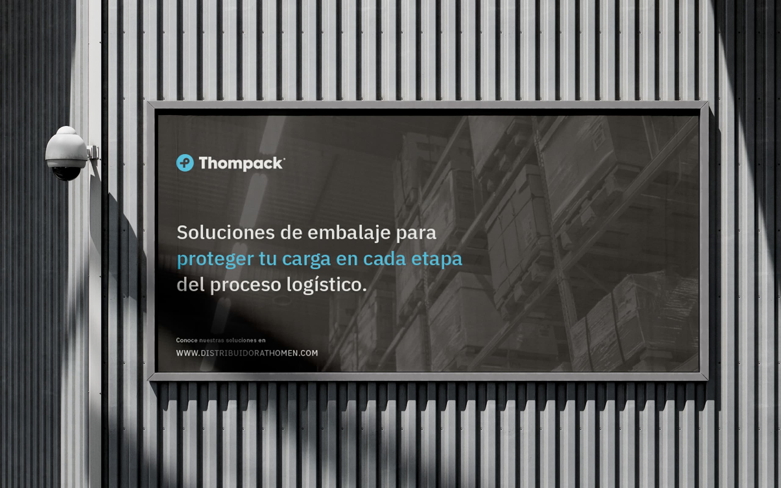 Thompack industrial graphic pattern system for packaging, warehouse and logistics brand applications.